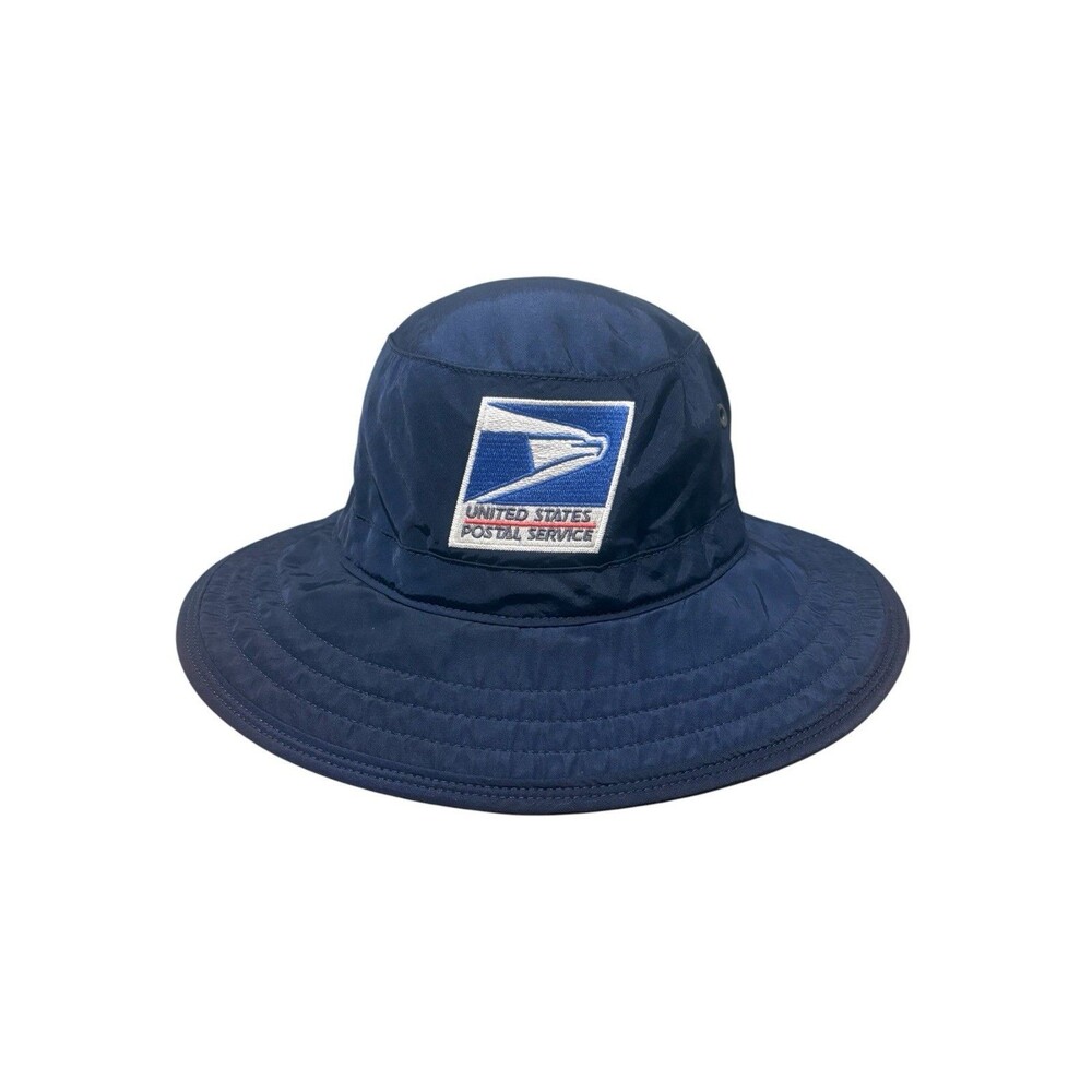 USPS United States Postal Service Blue Bucket Sun Hat XL Made in USA